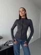 Жіноча кофта на блискавці з коміром стійкою Uaclothes 44 Графітовий (like36600-170271365) - зображення 3