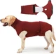 Гигиенические трусы/комбинезон собак WanTalk Full Body Dog Diaper, Wine Red, XS - изображение 1