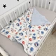 Плед на молнії для хлопчика 140х110 см Oh My Kids «Космічні кораблі» блакитний - зображення 6