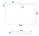 Душовий піддон REA BELMOND 90x120 WHITE - изображение 5
