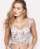 Комплект білизни Dream Angels Victoria’s Secret Floral Unlined Bra Top Corset Білий 34D-S - изображение 3