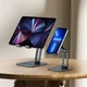 Підставка для планшета Baseus Desktop Biaxial Foldable Metal Stand gray - зображення 4