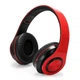 Бездротові bluetooth навушники B39 повнорозмірні, з мікрофоном, підсвічуванням, плеєром та регулятором гучності, чорно-червоні - зображення 3