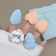 Спонжи для макияжа в кейсе 5 шт, набор спонжей для макияжа разных форм в голубом цвете - изображение 4