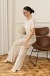 Штани з резинкою з шовковистої віскозної пряжі Розмір 46-48 Перламутровий - изображение 6