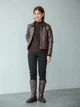 Куртка из экокожи UNIQLO на пуговицах 1159854027 (Коричневый XXL) - изображение 12