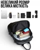 Кожаный рюкзак-сумка на плечо 32х27х16 / женский наплечник для активных прогулок, черный - изображение 6