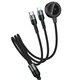 Зарядне бездротове пристрій Hoco CW64 3in1 1.2М USB-C для iWatch 1-10, SE/SE2, Ultra/Ultra2 + кабель Type-C + iP/Lightning Чорний - зображення 3