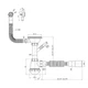 Сифон для кухонної мийки Agua KS02R-1 3 1/2''х40/50 мм з відводом для пральної машини, з круглим переливом - изображение 2