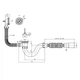 Сифон для ванни Agua BS02 1 1/2"х40/50 мм прямоточний, з переливом - зображення 2