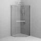 Душове огородження 5-corner Pivot AM.PM Gem 90×90 см, без піддону, хром профіль W90UG-405-9090-MT - зображення 6
