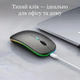 Беспроводная мышка 2в1 Bluetooth+USB 2.4G с RGB подсветкой и аккумулятором 300 mAh (тихий клик, 1600 DPI), черная - изображение 5