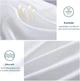 Одеяло WAVVE 135 x 200 см, всесезонное, 4 сезона, микрофибра 300 г/м2, белое - изображение 5