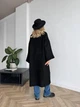 Удлиненный кардиган из мягкой пушистой пряжи One size Черный (2073) - изображение 6