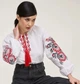 Жіноча домоткана вишиванка MEREZHKA Жоржина з вишивкою гладдю XXL - зображення 4