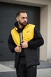 Чоловічий жилет Clip вільного крою без капюшона захист від вітру та вологи жовто-чорний/S - зображення 1