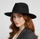 Класична фетровий капелюх федора Honey Fashion Accessories 57-56р чорний (13061) - изображение 1