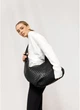 Женская большая сумка Хобо из экокожи со съемным кошельком SAMBAG Черный (5176035854) - изображение 12