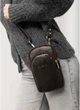 Женская сумка для телефона из натуральной кожи SAMBAG Коричневый (5173011319) - изображение 5