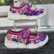 Тапочки детские для девочки Weestep малиновые с принтом на липучках 29р (18,5 см) 5874 - изображение 2