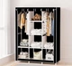 Тканный шкаф HCX Storage Wardrobe для хранения одежды и вещей, черный - изображение 2