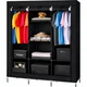 Тканный шкаф HCX Storage Wardrobe для хранения одежды и вещей, черный - изображение 3