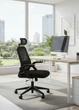 Кресло офисное Diego ErgoFlex сетка черное с регулируемым подголовником и TILT механизмом - изображение 11