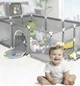Детский игровой манеж 180×120 см, сухой бассейн с баскетбольным кольцом и воротами, серый - изображение 4
