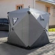 Намет-куб для зимової риболовлі тришаровий 210 × 210 × 210 см, сірий - зображення 4