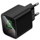 Сетевое зарядное устройство Hoco CS83A Excellent with digital display PD20W+QC3.0 (1USB-A/1C) Black - изображение 4