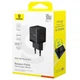 Мережевий зарядний пристрій Baseus Palm Fast Charger 30W (1USB-A/1C) (P1011160A) Cluster Black - зображення 6