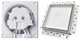 Вентилятор прихованого монтажу білий з таймером airRoxy dRim 125 TS BB (01-068) + Модуль для прихованого монтажу Hewa для вентиляторів airRoxy dRim 100 та 125 мм білий (комплект) - зображення 1