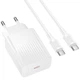 Сетевое зарядное устройство Borofone BAS75A Source PD30W (1USB-C) + кабель Type-C to Type-C White - изображение 3