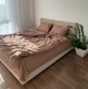 Простынь Евро Lavson Вареный хлопок Washed Cotton 260х230 Латте - изображение 5