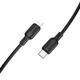 Кабель BOROFONE BX113 Lenny PD silicone charging data cable iP(L=1M) Black (6941991115370) (18875) - зображення 1