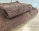 Набор турецких махровых однотонных полотенец Zeron 50х90+70х140 Brown плотность 500 г/м2 - изображение 3