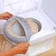 М'який чохол-грілка на сидіння унітазу Toilet Seat Cover Beige - изображение 3