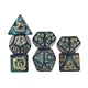 Набор кубиков, 7 шт., кости кубики для DND, TTRPG, полиэдрические кости для настольных и ролевых игр D&D, тёмно-зелёные - изображение 1