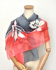 Шарф Діана шифон 160*50 см червоний/сірий - зображення 2