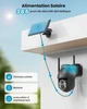 Беспроводная камера видеонаблюдения WiFi ieGeek ZY - C2 2K, обзор 360°, цветное ночное видение, беспроводная, аккумулятор 5200 мАч, солнечная панель Графит - изображение 3