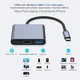 USB-хаб Dynamode 3-в-1 USB Type-C to HDMI 4K USB Type-A 3.0 USB Type-C PD3.0 87 Вт Dark Grey (Multiport USB-C 3-in-1 dark grey) - изображение 10