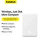 Зовнішній акумулятор Baseus Magnetic Mini Wireless Fast Charge Power Bank 5000mAh 20W Stellar White（With Simple Series Charging - зображення 8