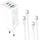 Зарядний пристрій ColorWay GaN Mini 65W PD Port PPS USB (USB-2C1A) cable Type-C&Lightning (CW-CHS058PDCL-WT) - зображення 9