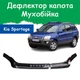 Дефлектор капота на KIA Sportage II Киа Спортейдж 2 с 2004-2009г Мухобойка. - изображение 1