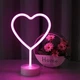 Настільний неоновий світильник нічник UKС «Рожеве Серце» LED Neon Lamp - зображення 4