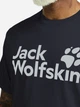 Футболка хлопковая длинная мужская Jack Wolfskin Brand A65910-T0450 3XL Темно-синяя (4064886684545) - изображение 4