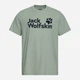 Футболка хлопковая длинная мужская Jack Wolfskin Brand A65910-T0452 M Зеленая (4064886689229) - изображение 5