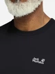 Футболка хлопковая длинная мужская Jack Wolfskin Essential A65917-6000 M Черная (4064886683081) - изображение 4