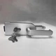Замок для стекла с нажимной ручкой стандартный алюминиевый для стеклянных межкомнатных дверей DL-8110-AL фурнитура для стекла интерьерный скругленый - изображение 4