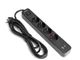 Мережевий подовжувач VIDEX 4п 3м 1.5мм 3.4А USB(QC) USB-C(PD20W) з/з та кнопкою Black ONCORD - зображення 2
